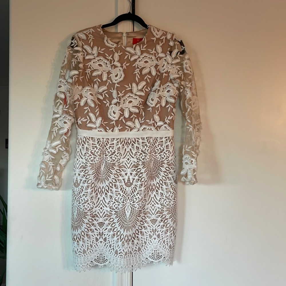 Monique Lhuillier white dress; wore only once for my bridal shower.